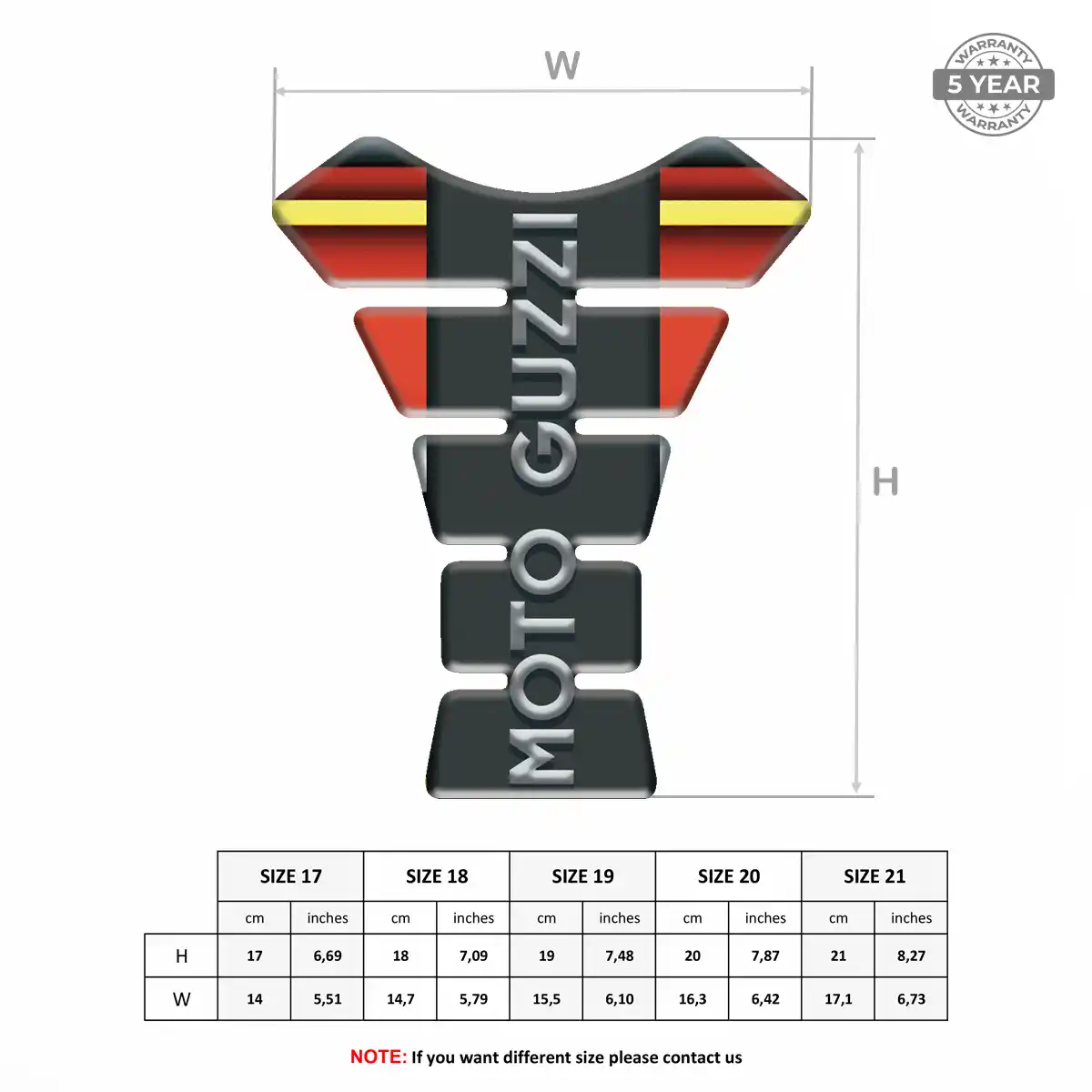 Moto Guzzi Tank Pad Protector Motorcycle Sleek Style