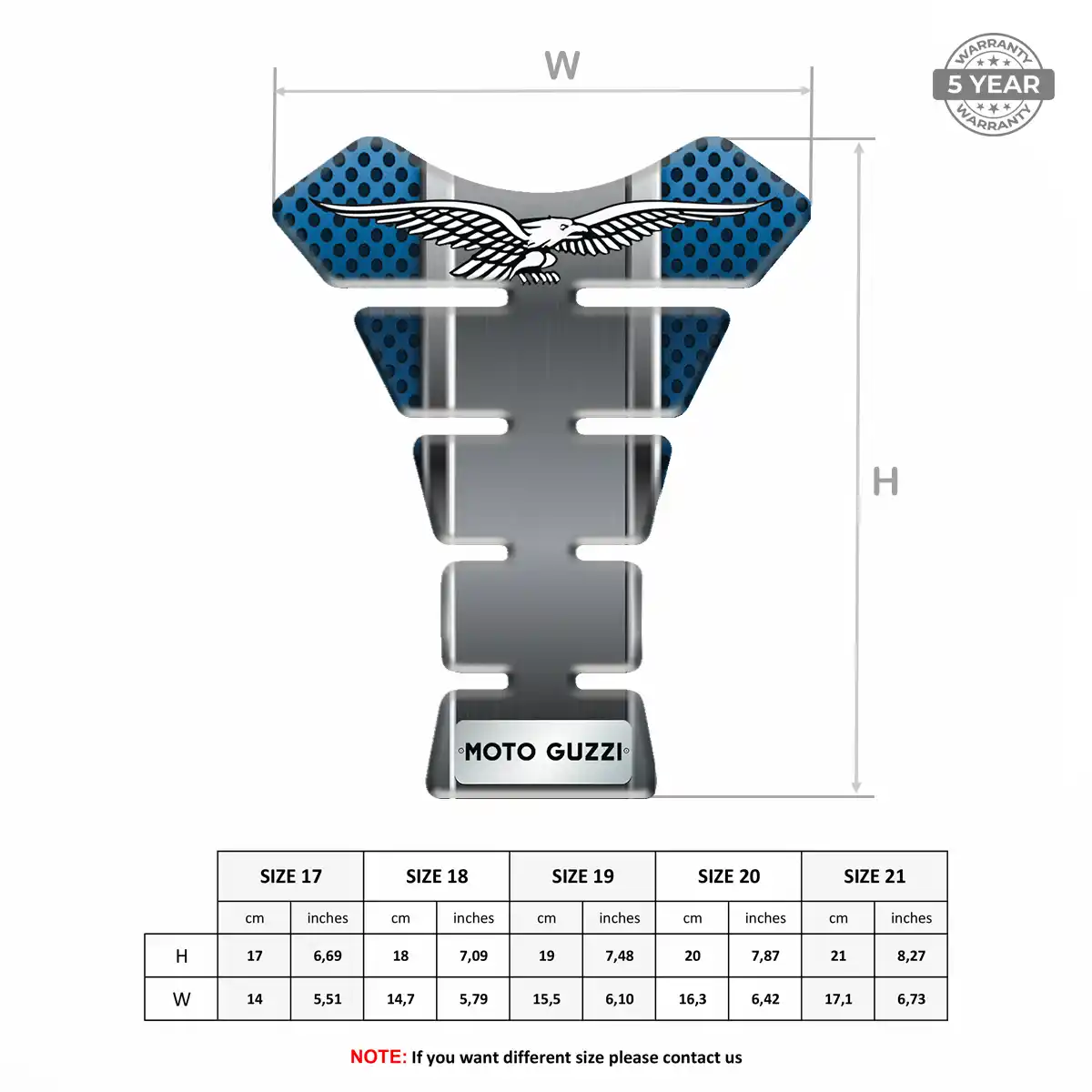 Moto Guzzi Tank Pad Protector Motorcycle Superior Craft