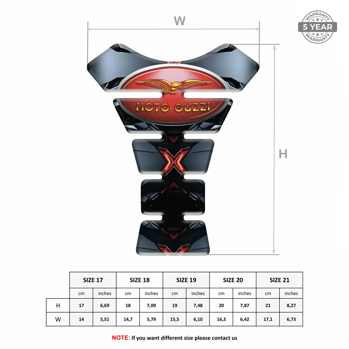 Moto Guzzi Tank Pad Protector Refined Design