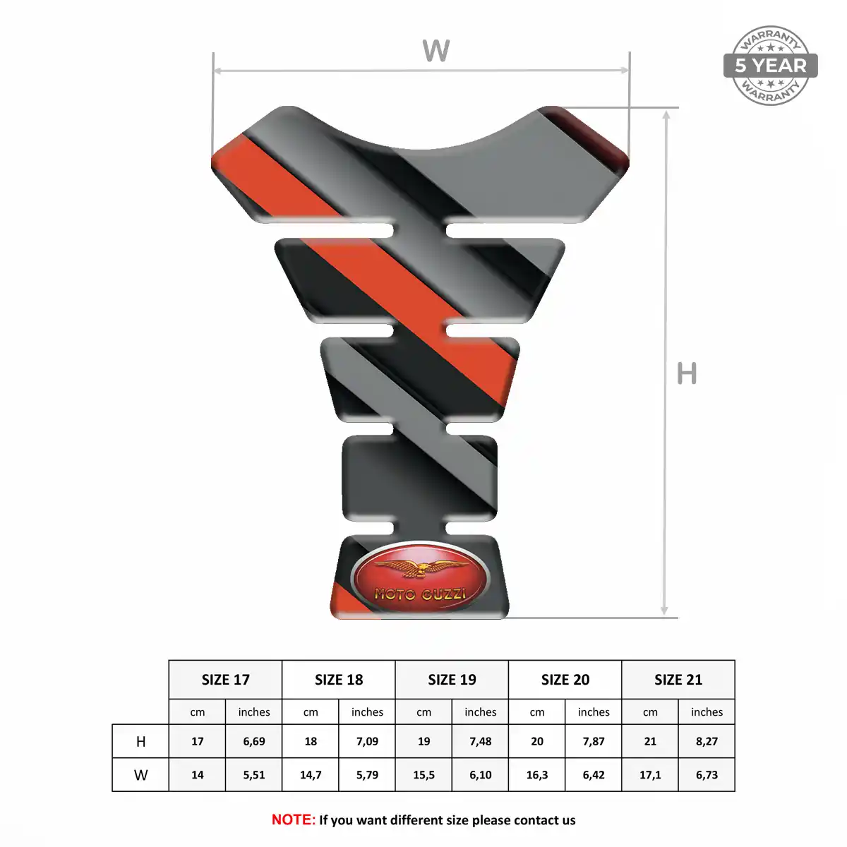 Moto Guzzi Tank Pad Refined Design