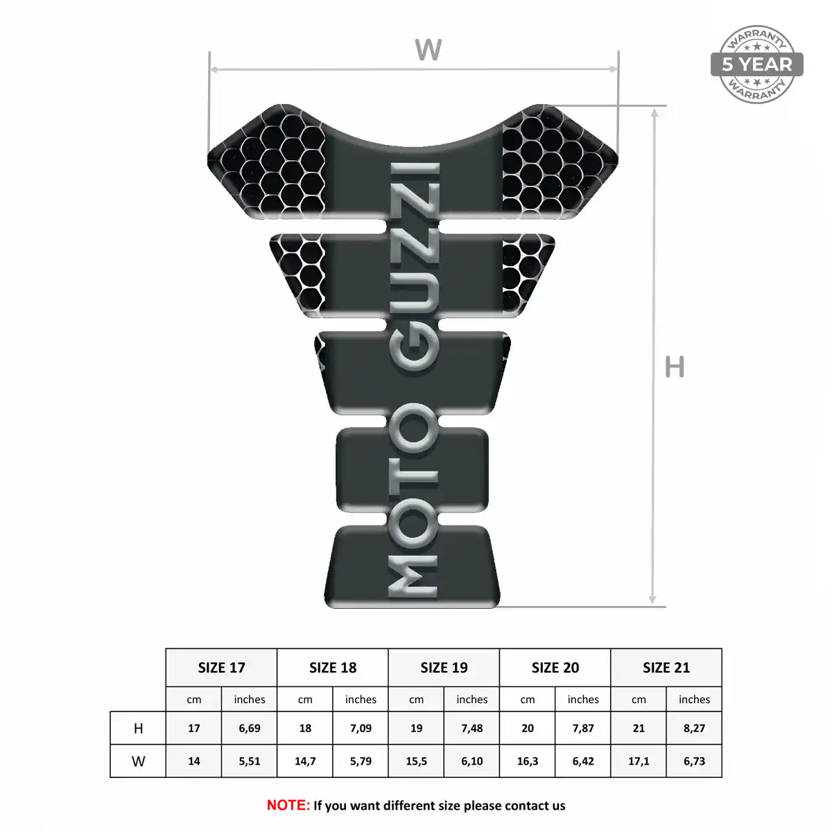 Moto Guzzi Tank Pads Fuse Elite Finish
