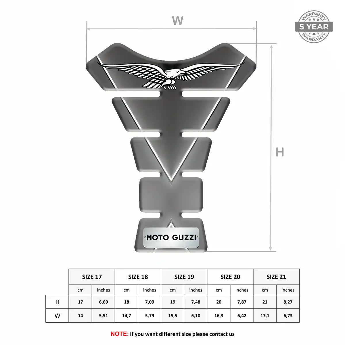 Moto Guzzi Tank Pads Guards Motorcycle Signature Grade