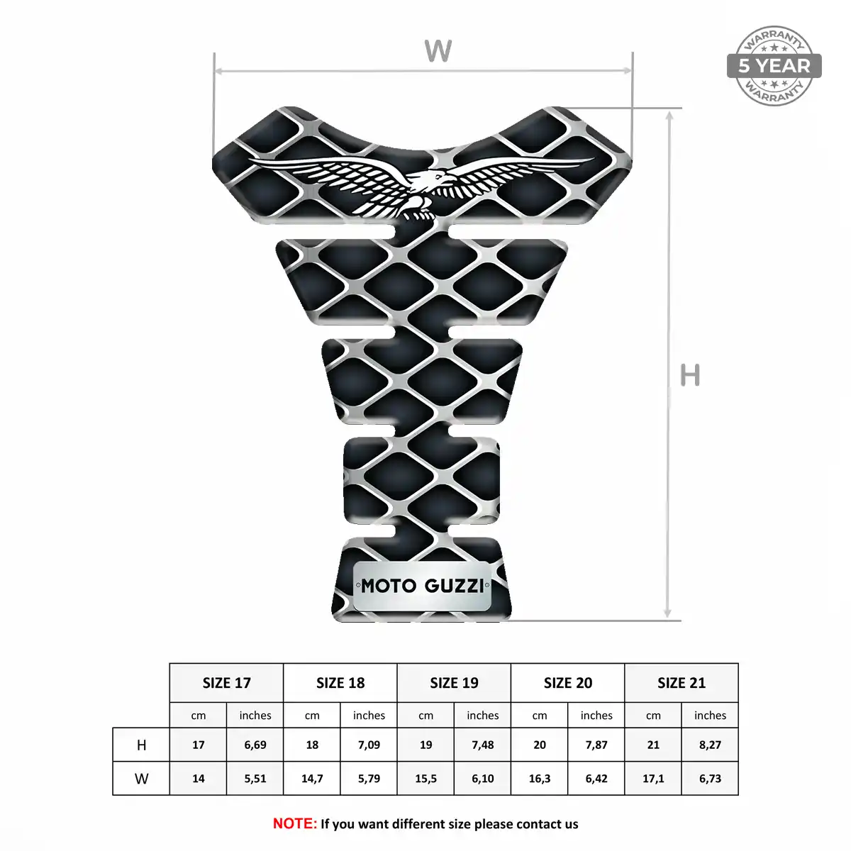 Moto Guzzi Tank Pads Motorbike Refined Design