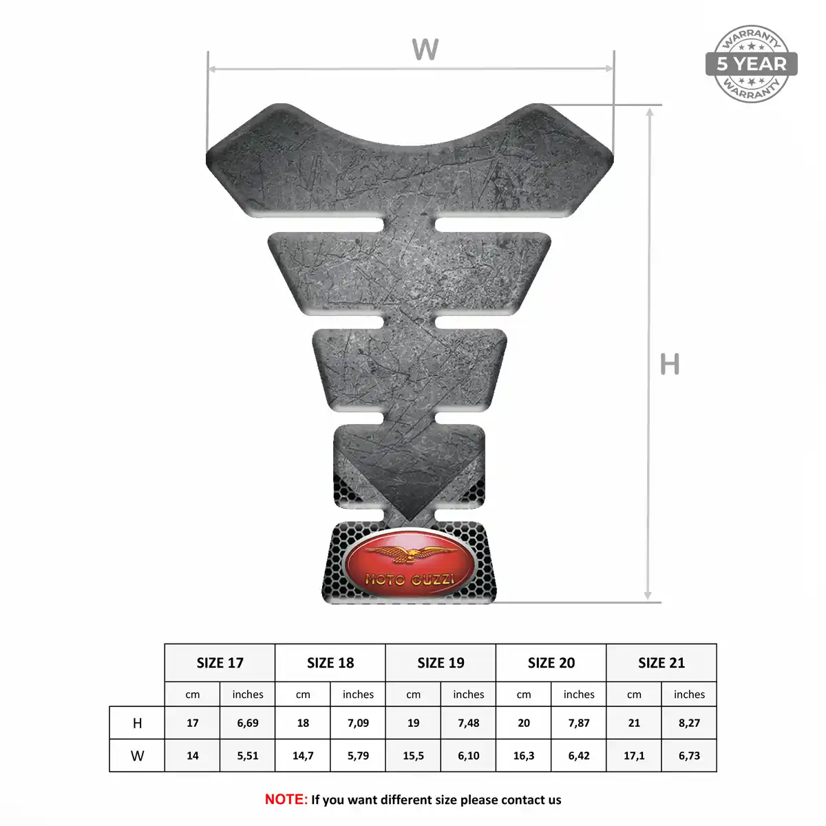 Moto Guzzi Tank Pads Motorbike Sleek Style