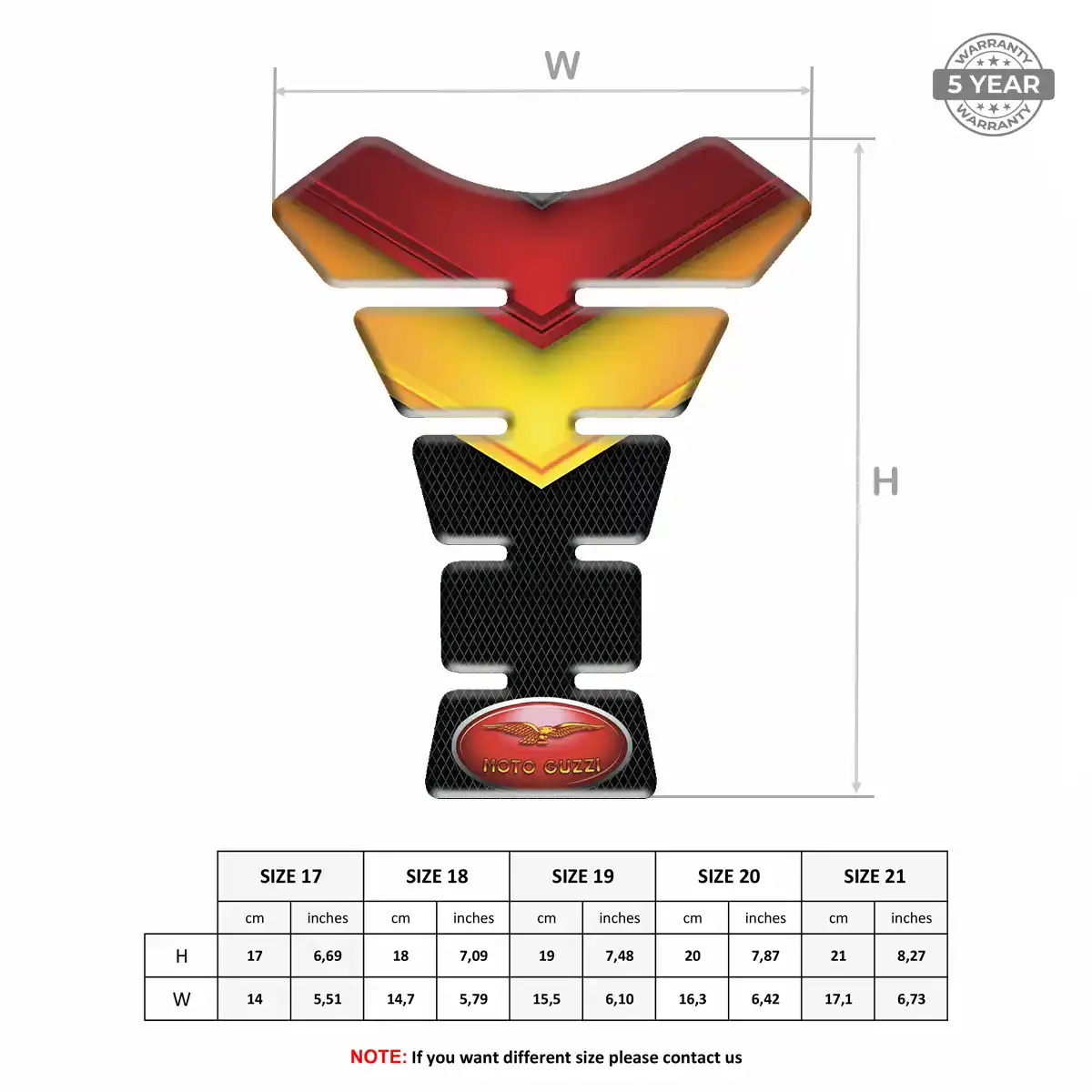 Moto Guzzi Tank Pads Motorcycle Signature Grade