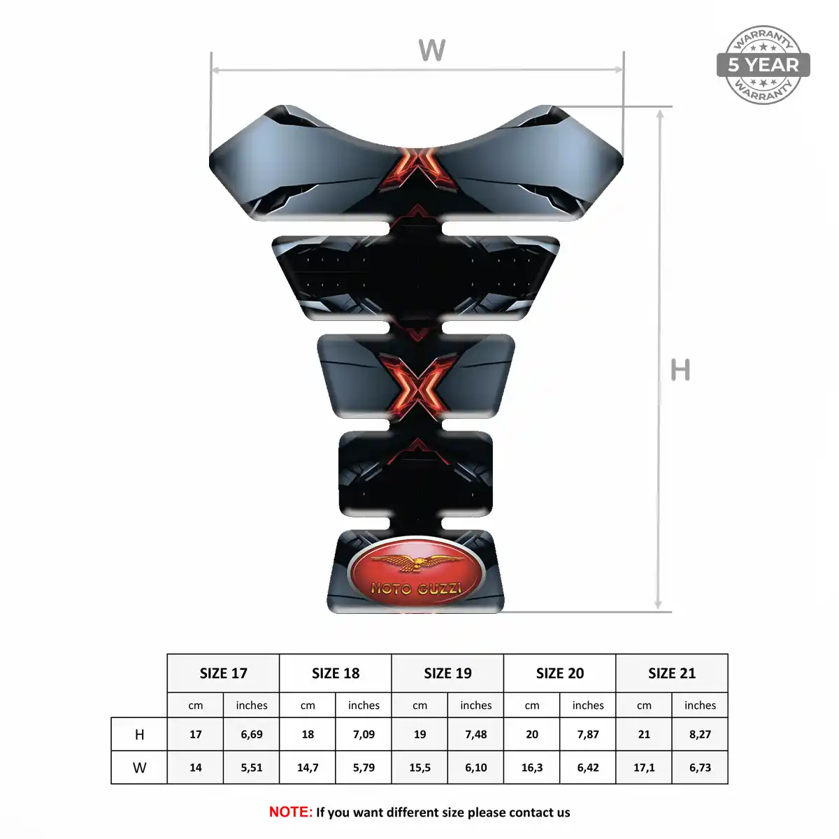 Moto Guzzi Tank Pads Motorcycle Sleek Style