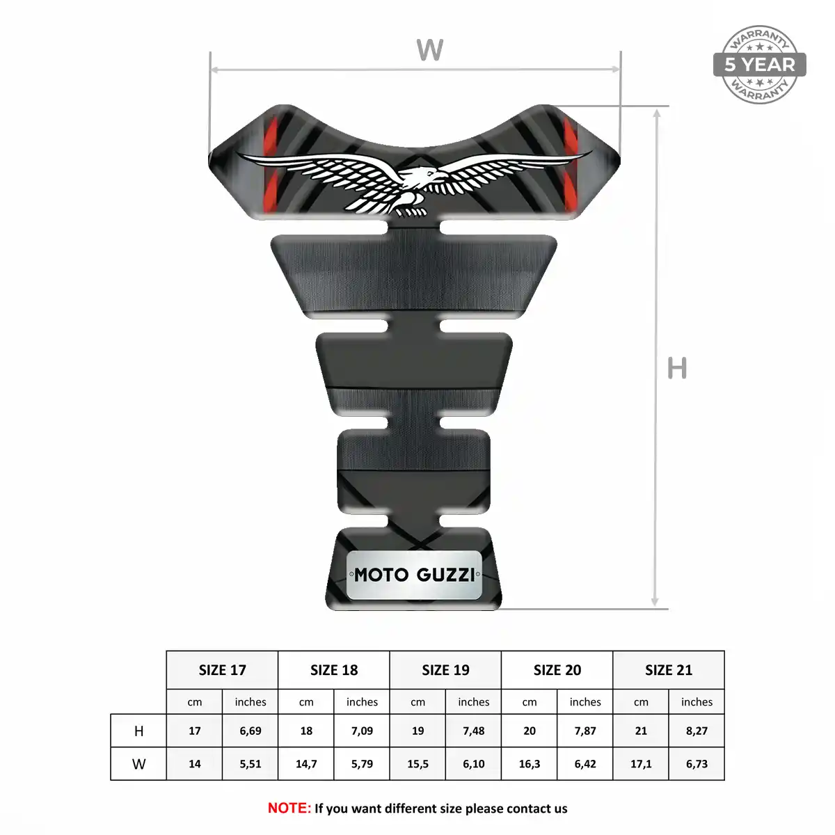 Moto Guzzi Tank Pads Protector Motorbike Refined Design