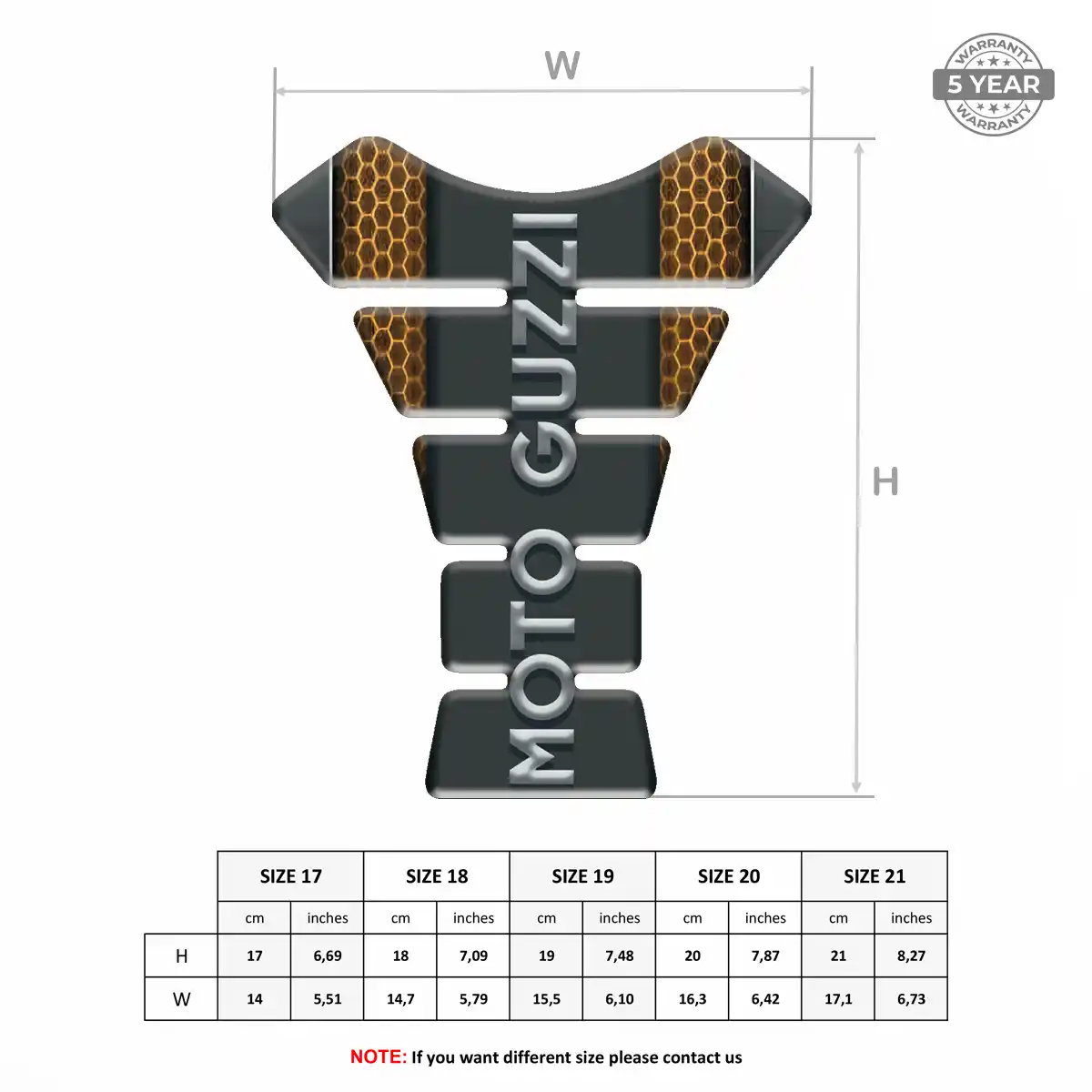 Moto Guzzi Tank Protector Guard Motorbike Prime Quality