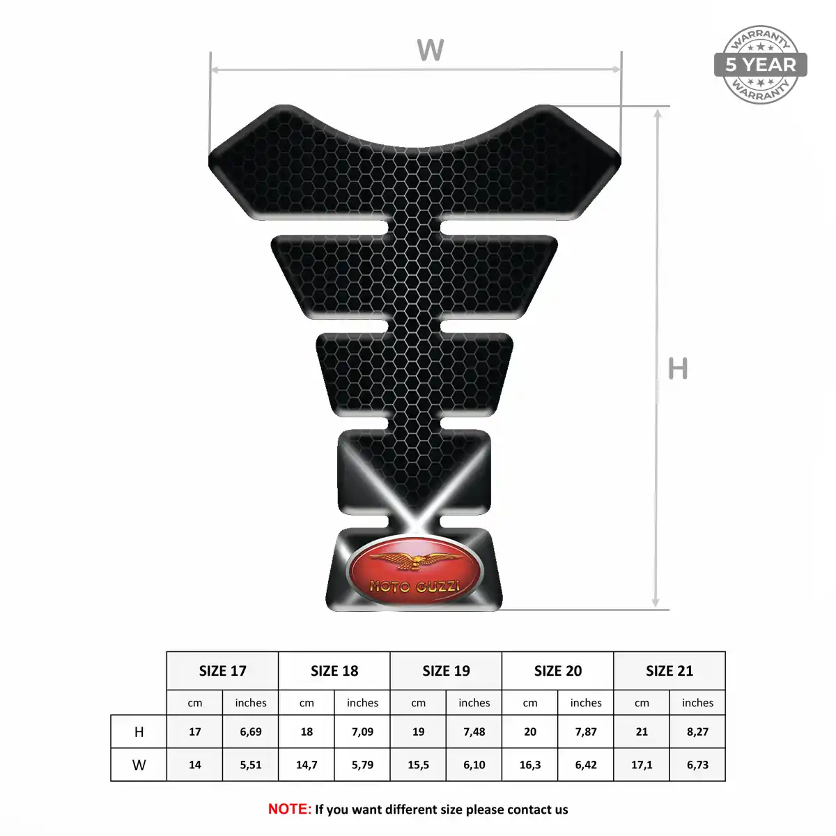 Moto Guzzi Tank Protector Guard Motorcycle Refined Design