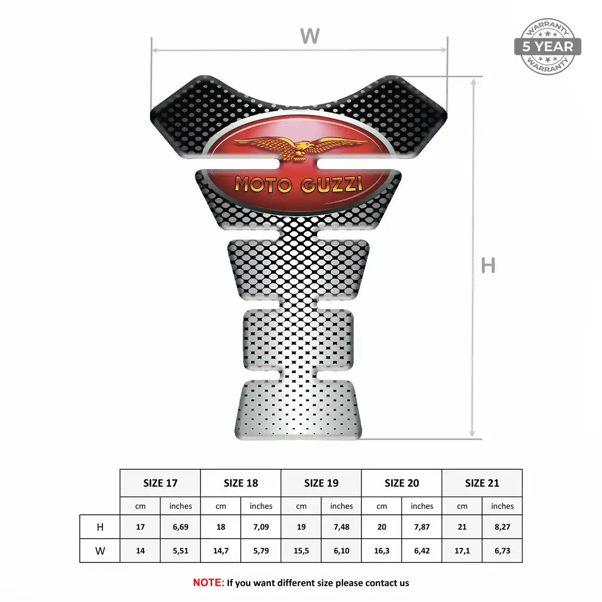 Moto Guzzi Tank Protector Guard Motorcycle Superior Craft