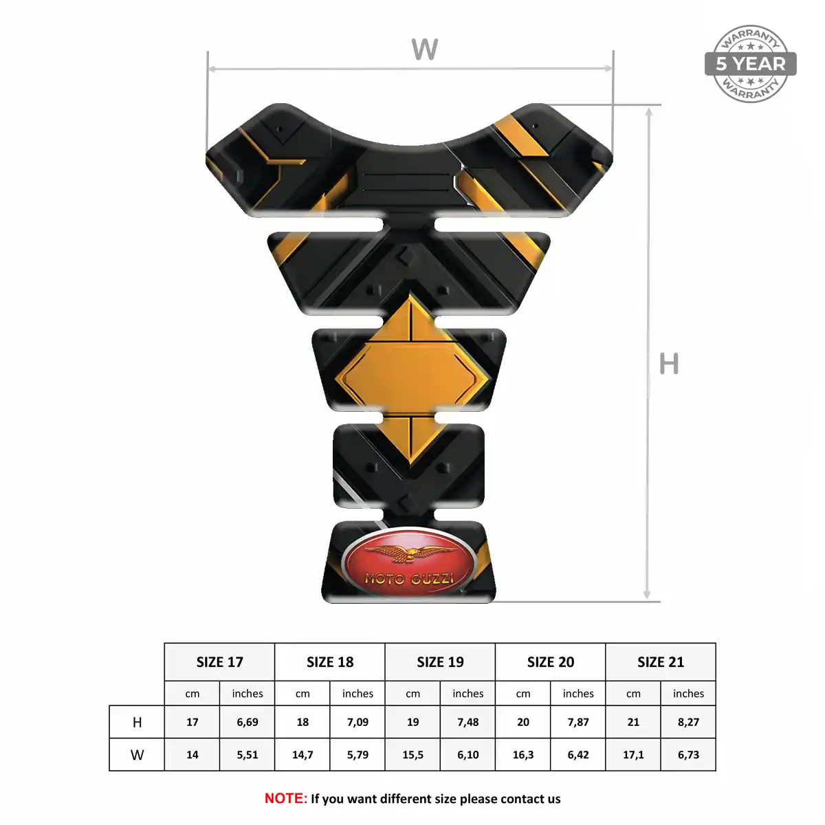 Moto Guzzi Tank Protector Guard Superior Craft