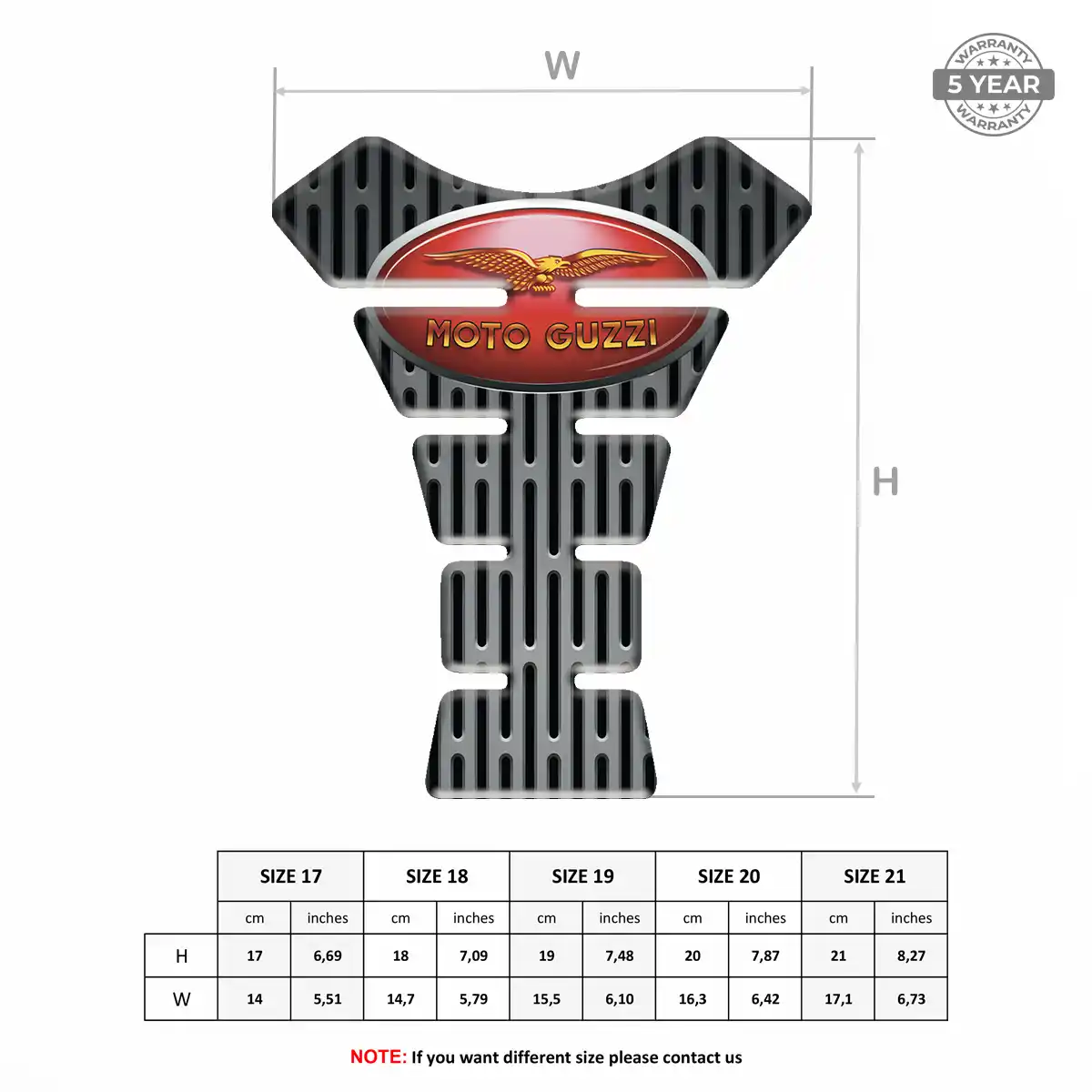 Moto Guzzi Tank Protector Guards Motorcycle Elite Finish