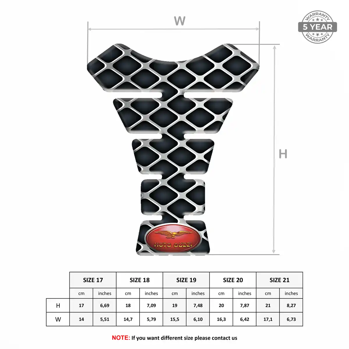 Moto Guzzi Tank Protector Guards Motorcycle Signature Grade
