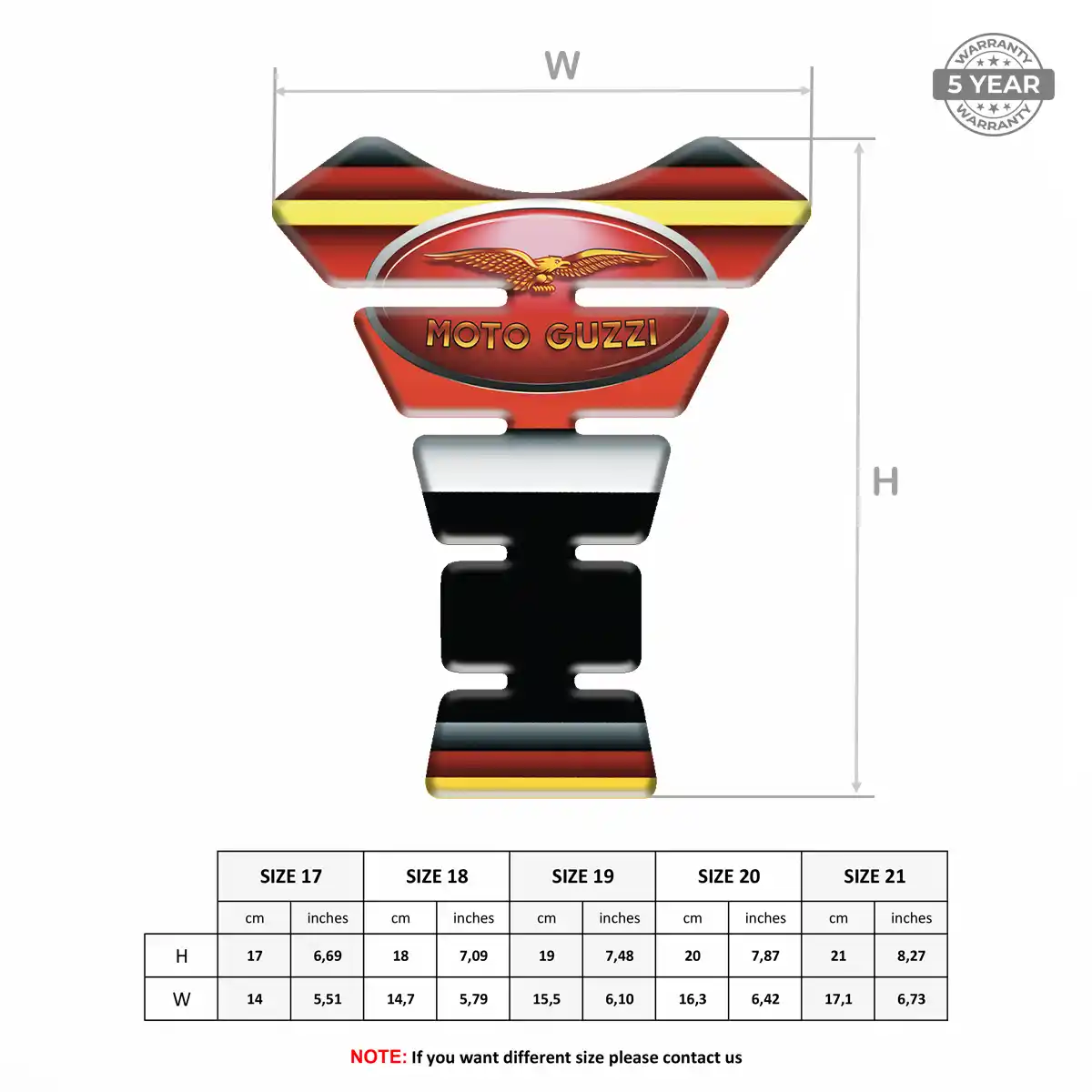 Moto Guzzi Tank Protector Motorcycle Elite Finish