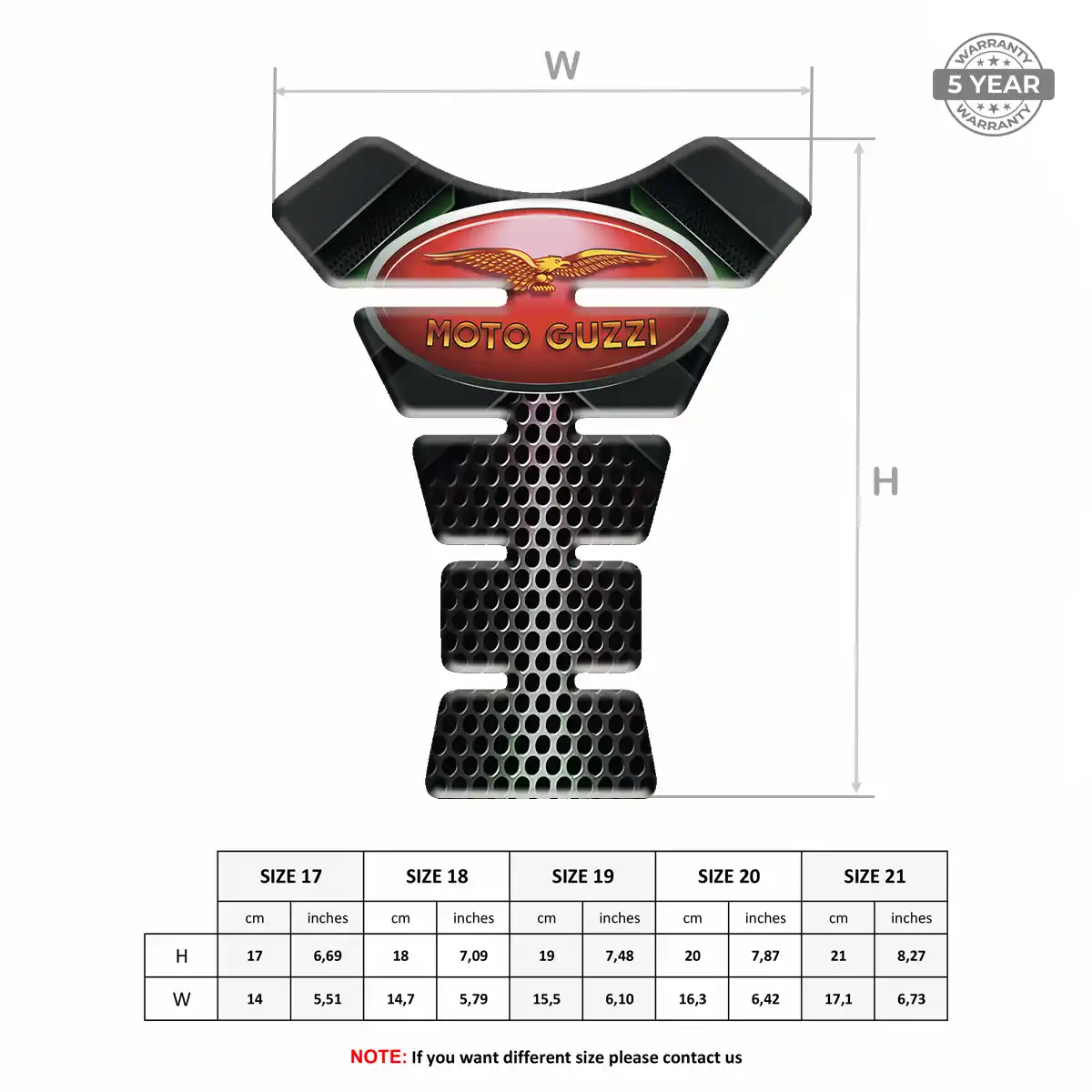 Moto Guzzi Tank Protector Motorcycle Prime Quality