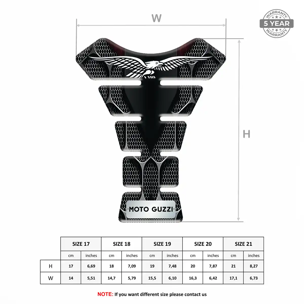 Moto Guzzi Tank Protector Pad Motorbike Prime Quality
