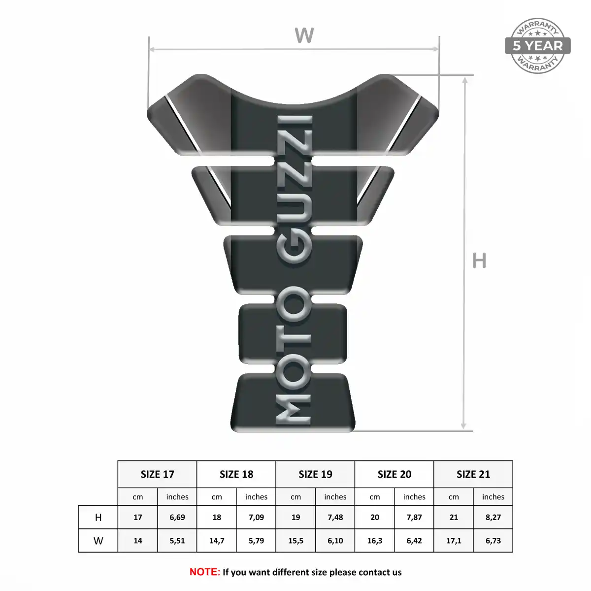 Moto Guzzi Tank Protector Pad Motorbike Refined Design
