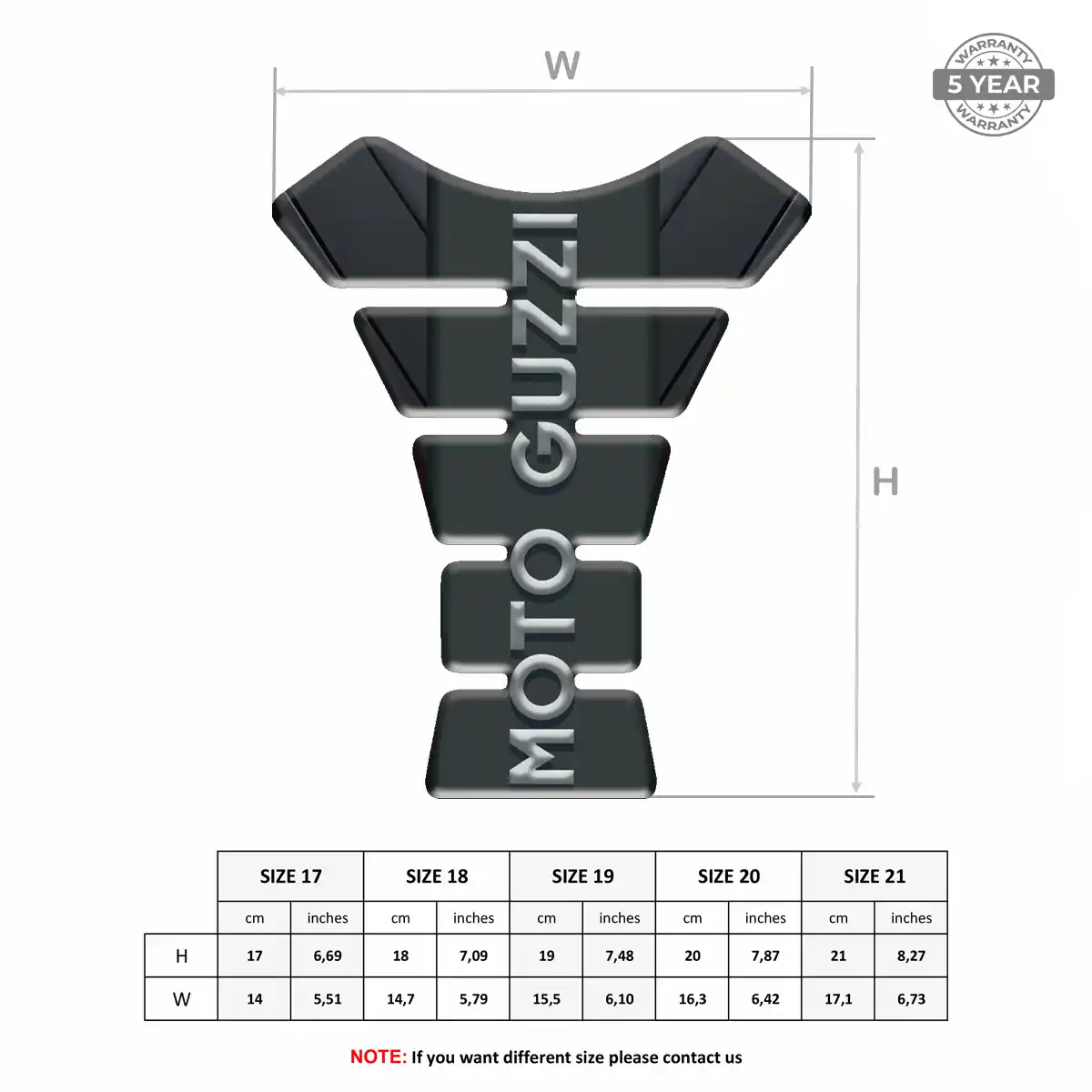 Moto Guzzi Tank Protector Pad Motorbike Signature Grade