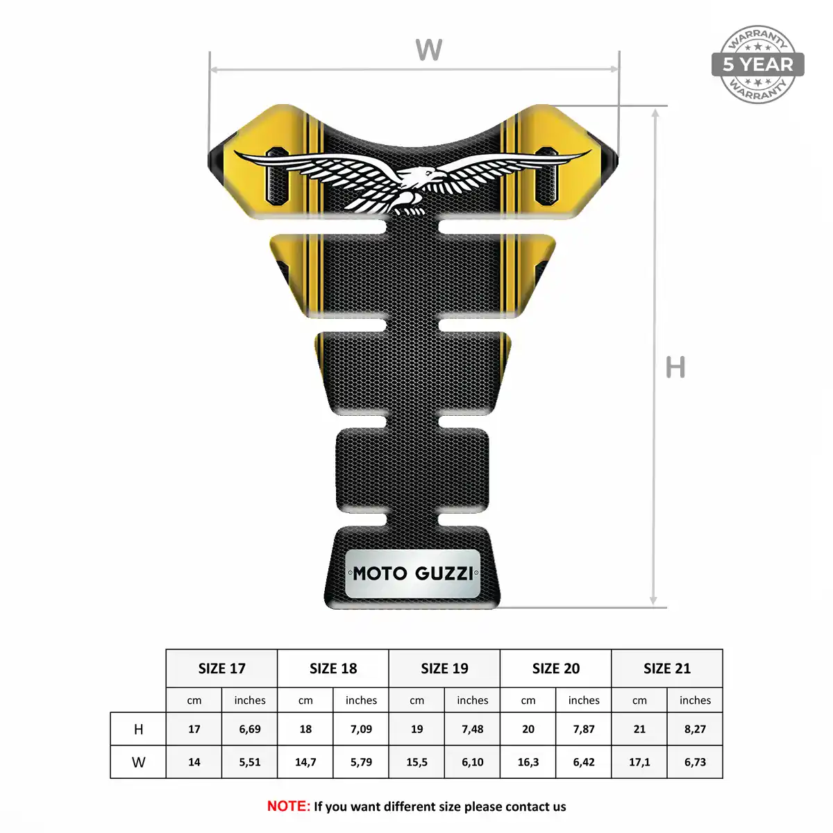 Moto Guzzi Tank Protector Pad Motorbike Superior Craft