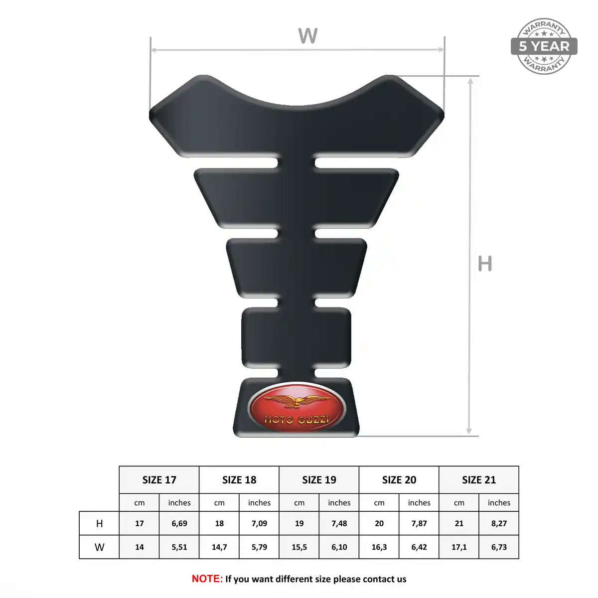 Moto Guzzi Tank Protector Pad Motorcycle Refined Design