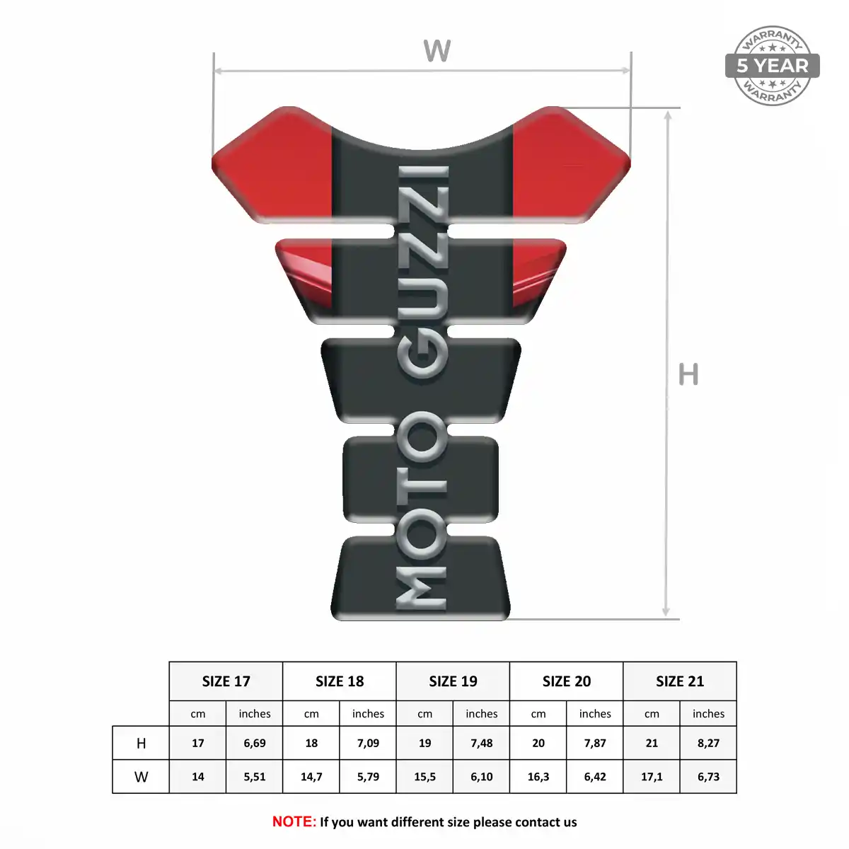 Moto Guzzi Tank Protector Pad Motorcycle Signature Grade