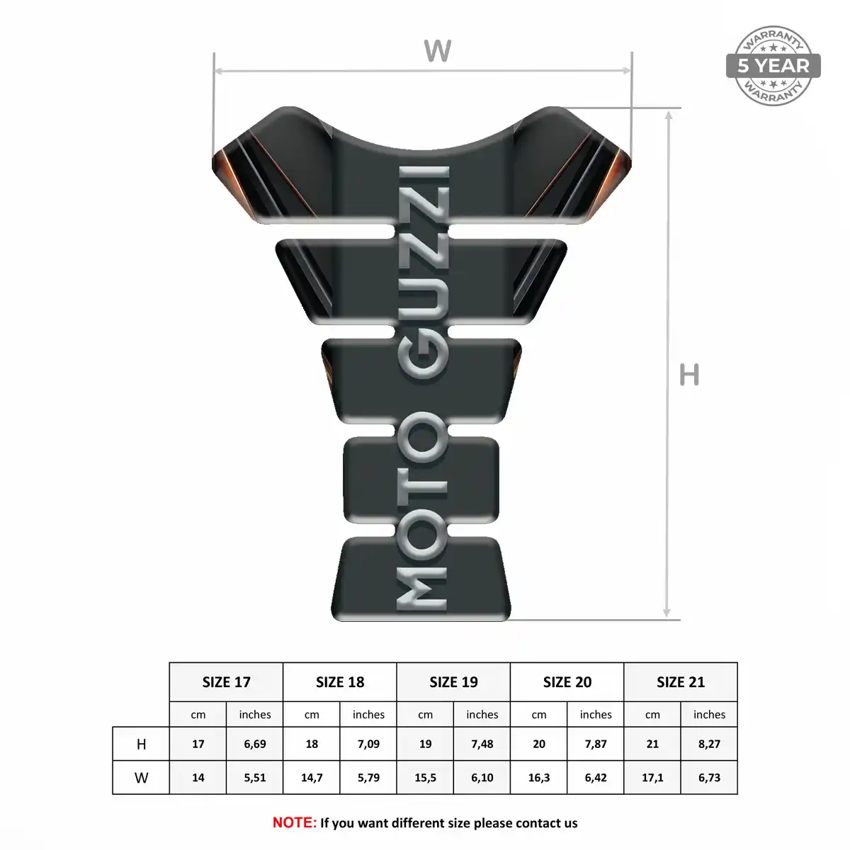 Moto Guzzi Tank Protector Pad Motorcycle Sleek Style