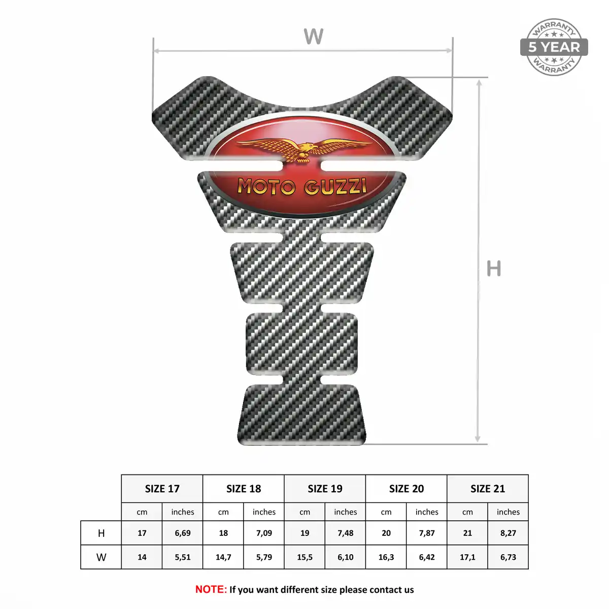 Moto Guzzi Tank Protector Pads Elite Finish