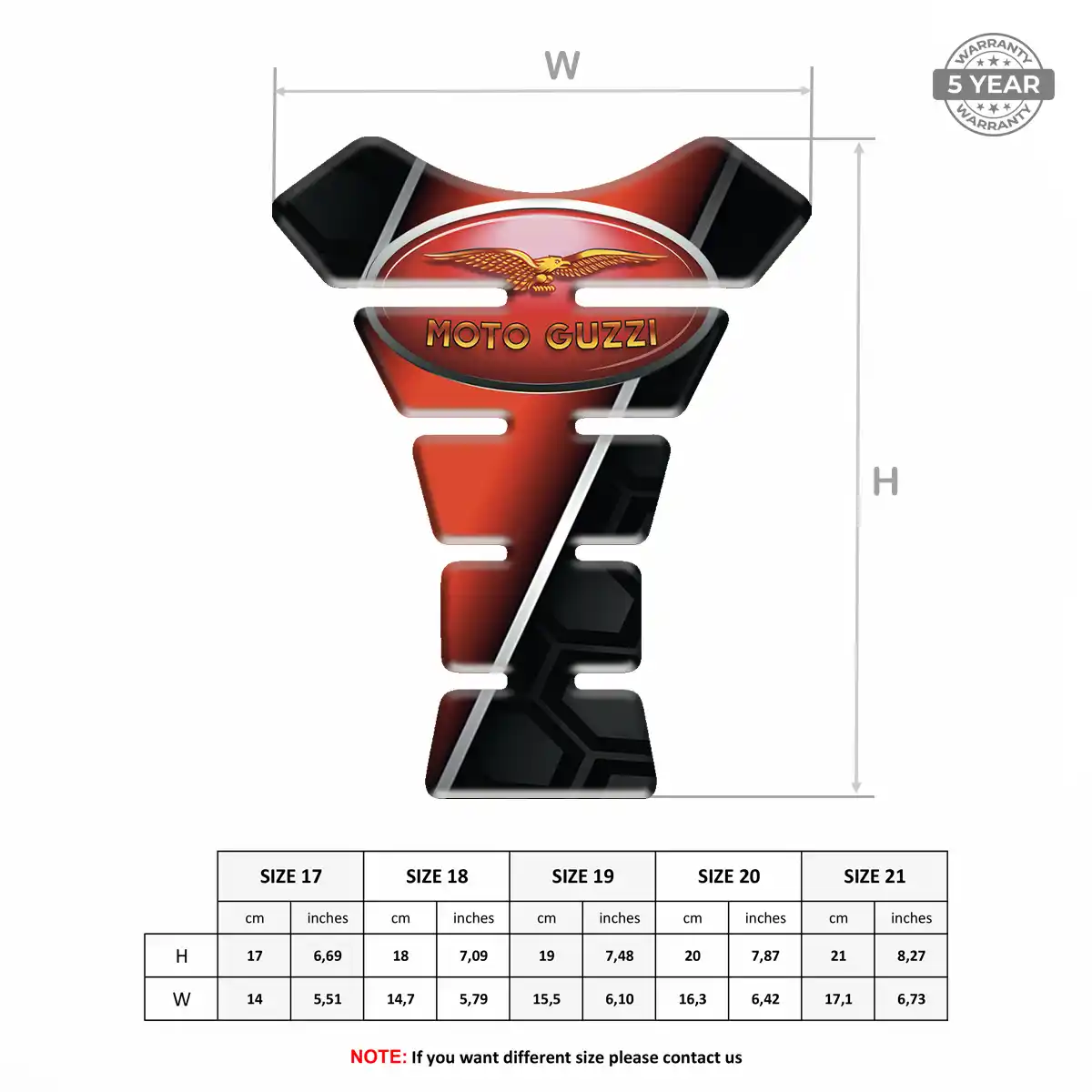 Moto Guzzi Tank Protector Pads Motorbike Refined Design