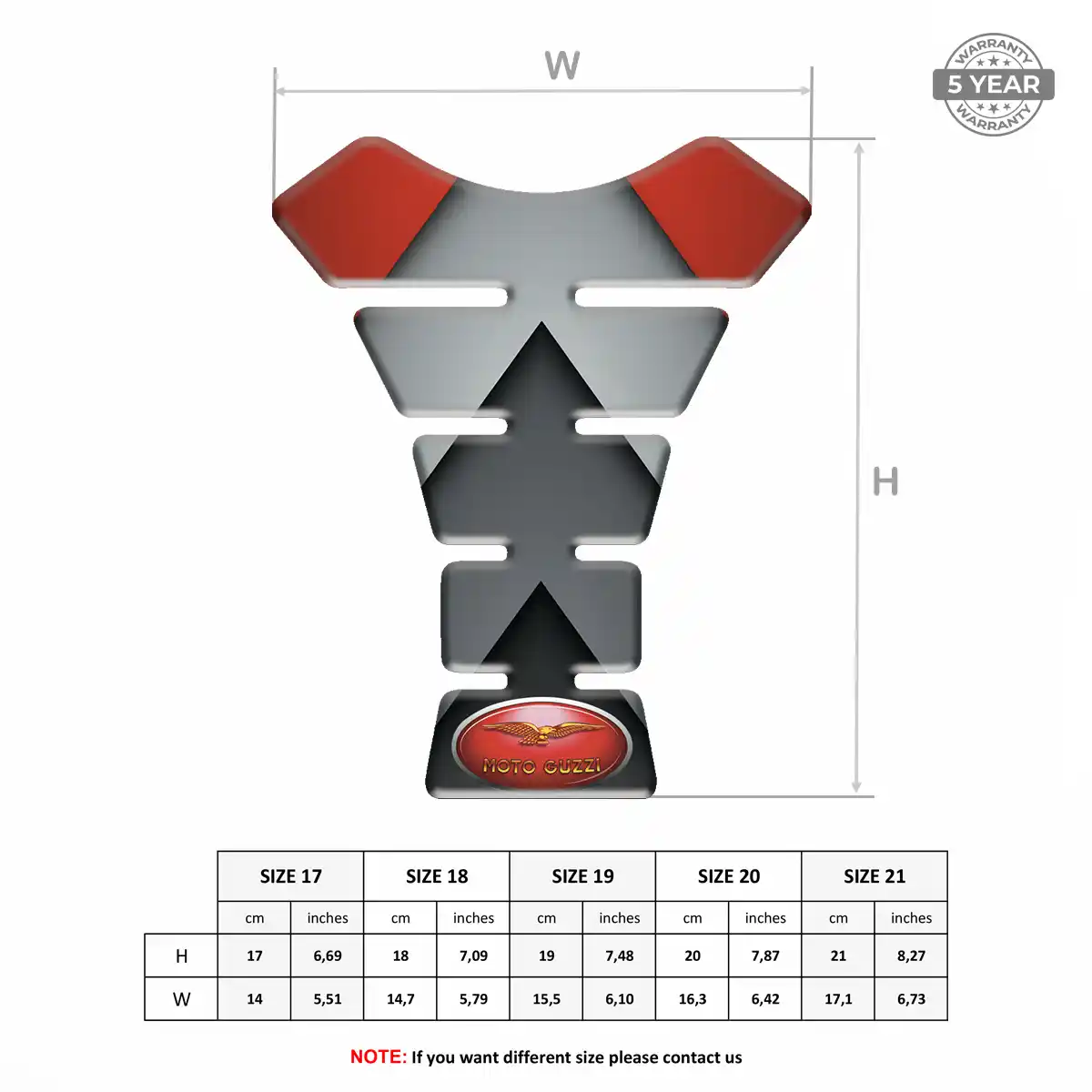Moto Guzzi Tank Protector Pads Motorbike Sleek Style