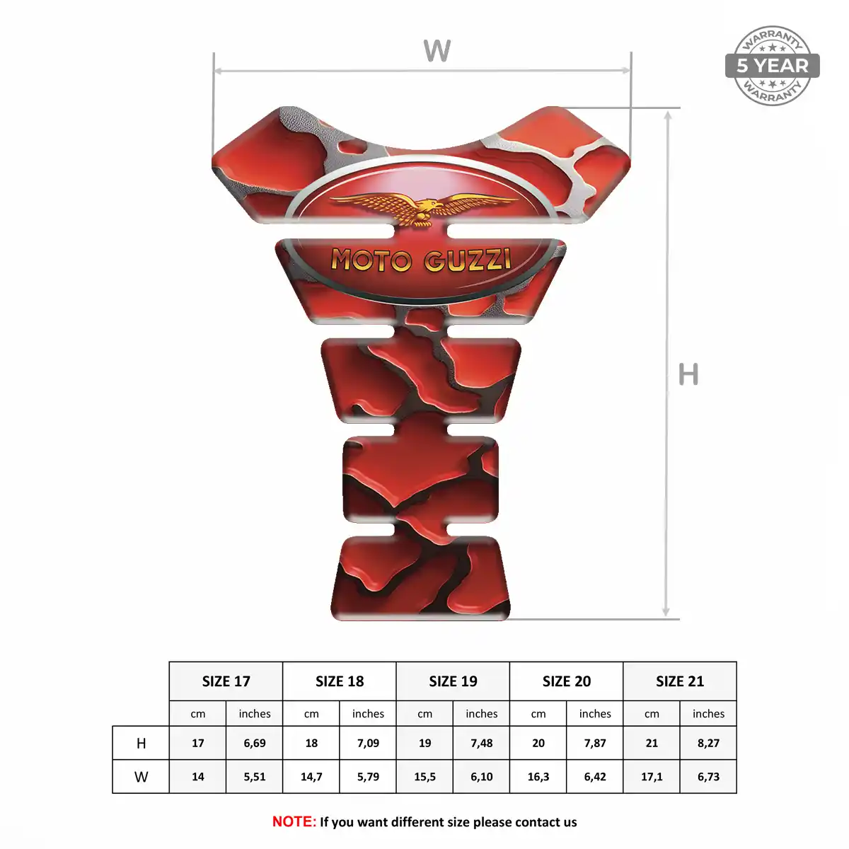 Moto Guzzi Tank Protector Pads Motorcycle Signature Grade