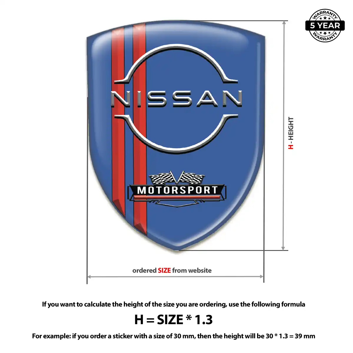 Nissan 3D Badge Sticker Cabin Style
