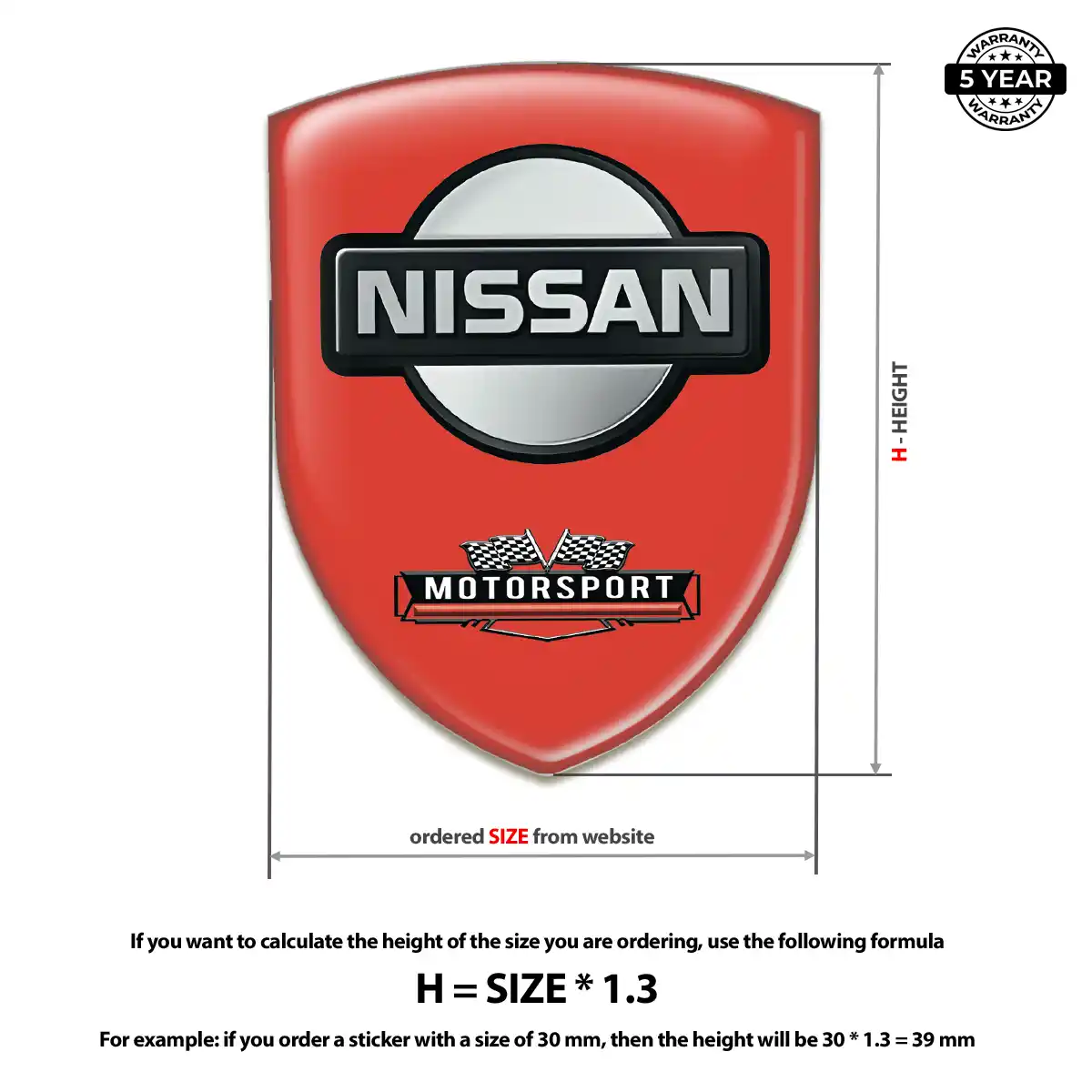 Nissan 3D Badge Sticker Deluxe Edition