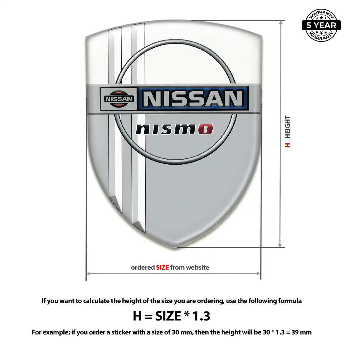 Nissan 3D Badge Sticker Elite Edition