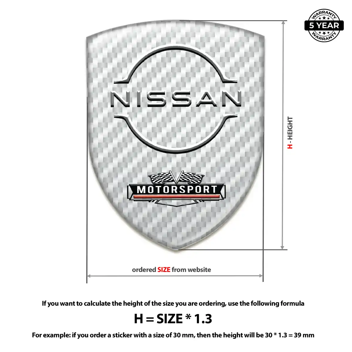 Nissan 3D Badge Sticker Exterior Luxe