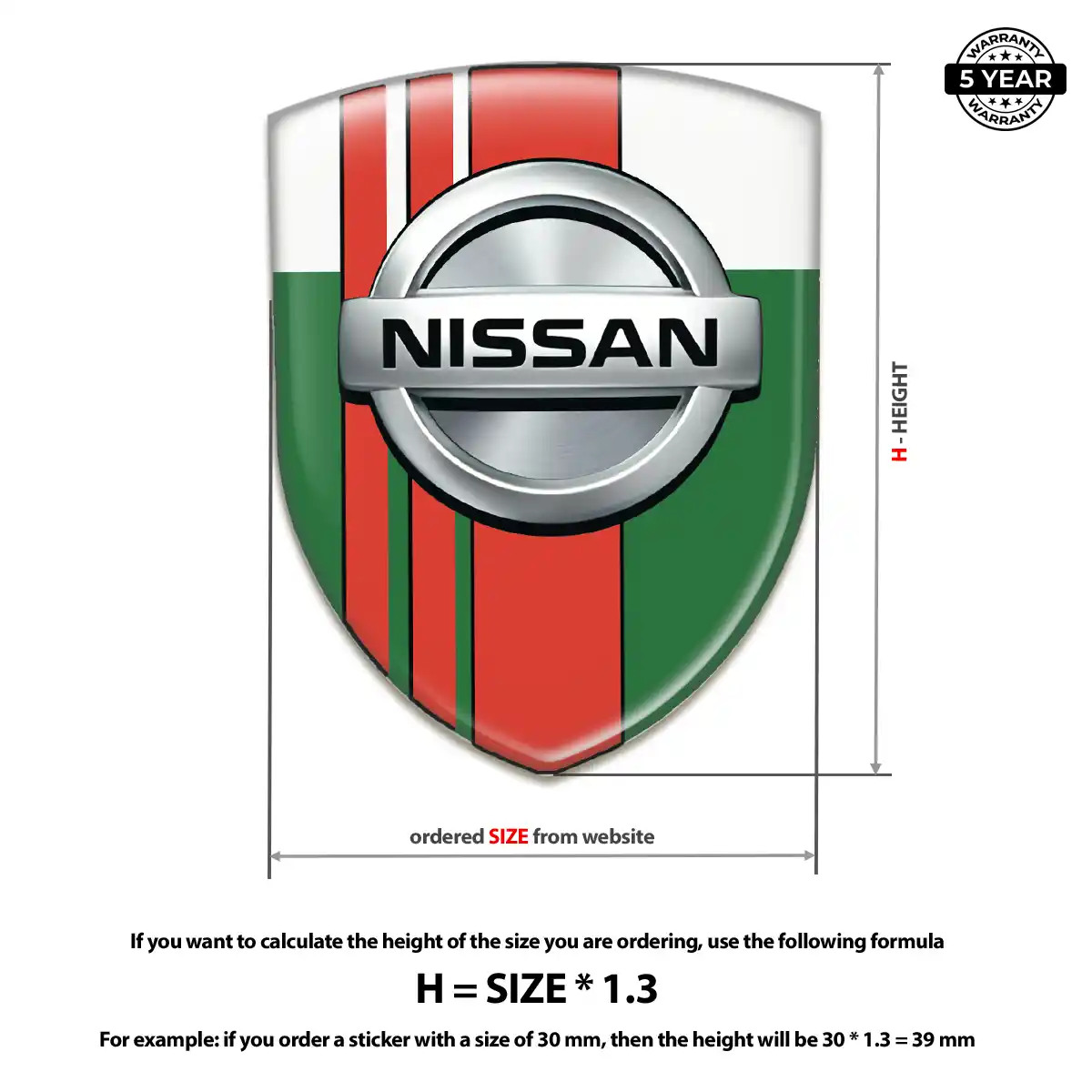 Nissan 3D Badge Sticker Interior Elegance