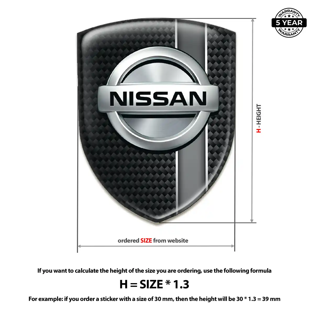 Nissan 3D Badge Sticker Interior Luxe