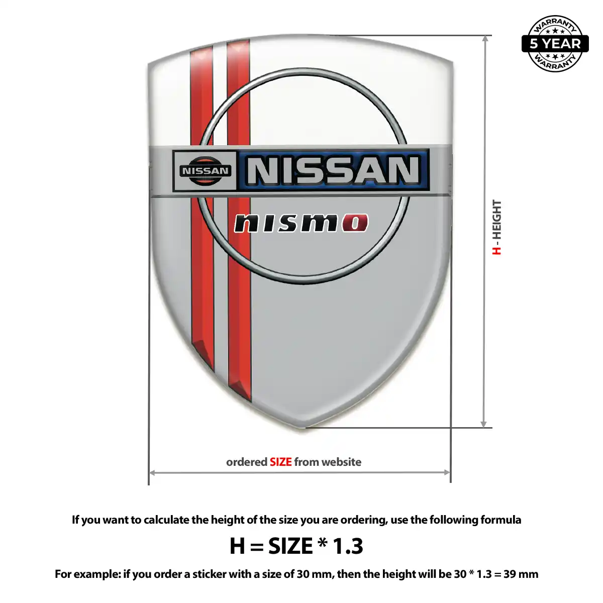 Nissan 3D Badge Sticker Noble Edition