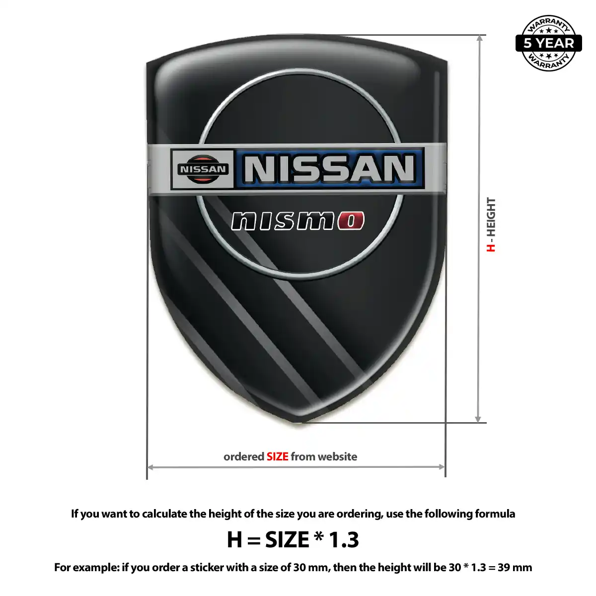 Nissan 3D Badge Sticker Prime Quality