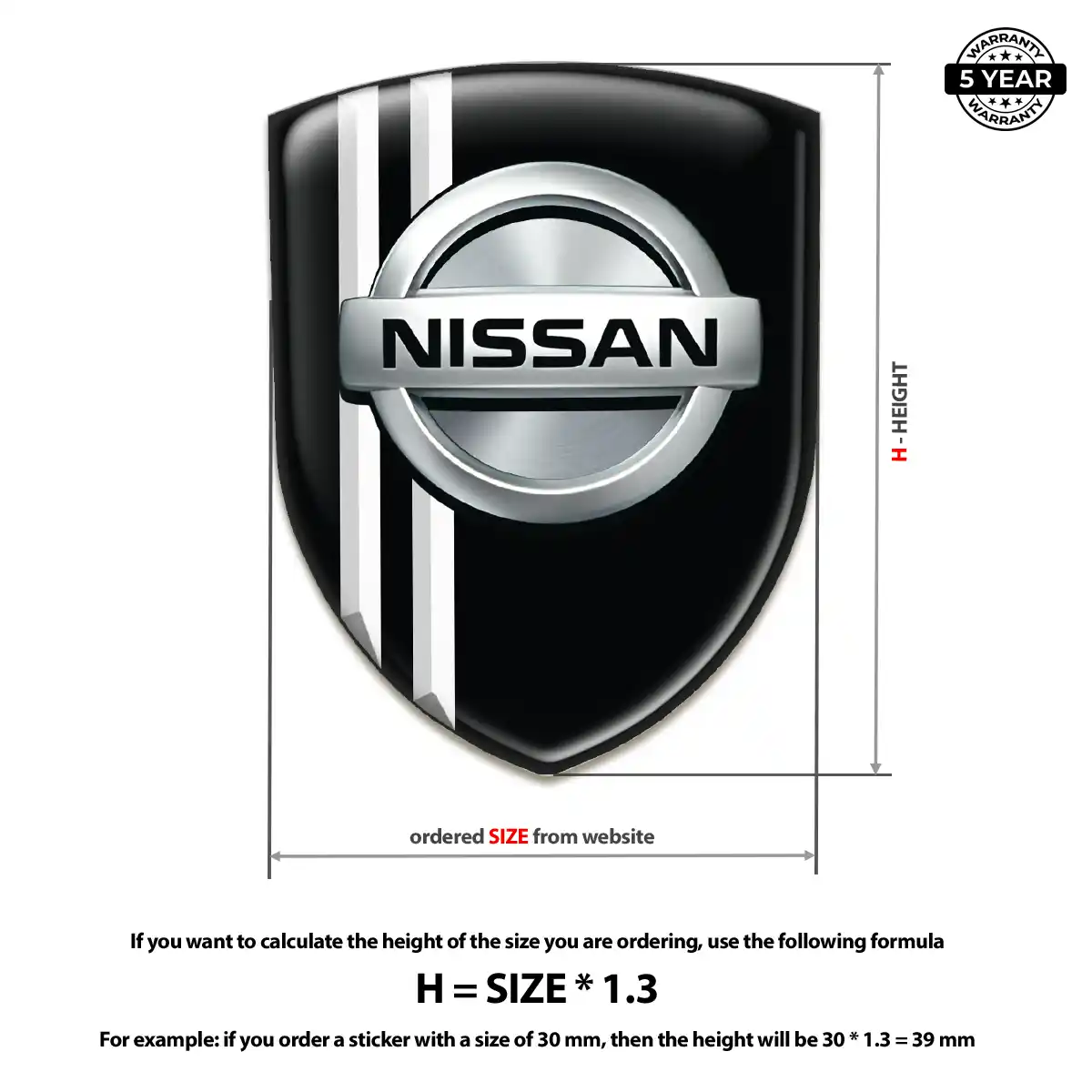 Nissan 3D Badge Sticker Refined Design