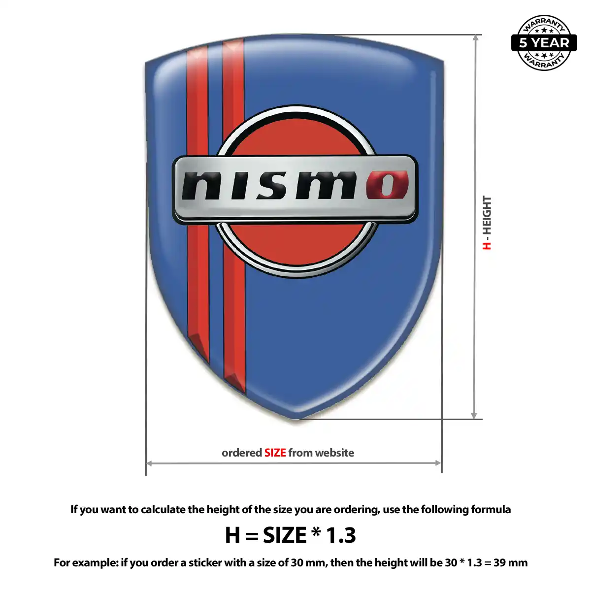 Nissan 3D Badge Sticker Resin Elite