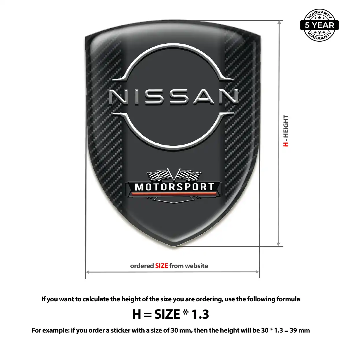 Nissan 3D Badge Sticker Signature Grade
