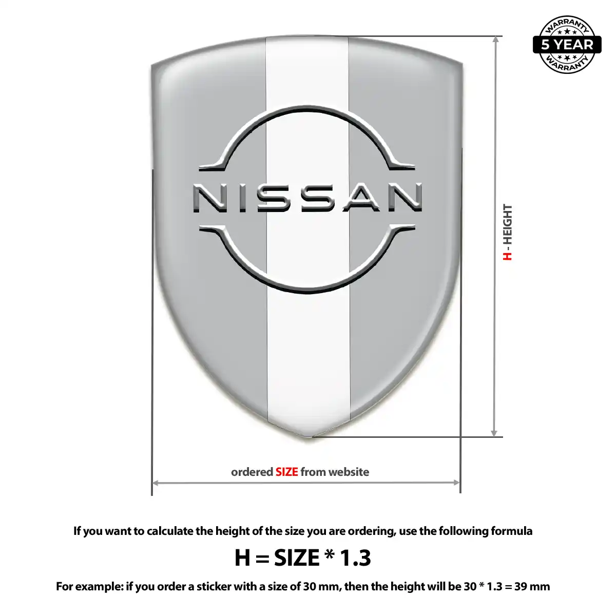 Nissan 3D Badge Sticker Sleek Style