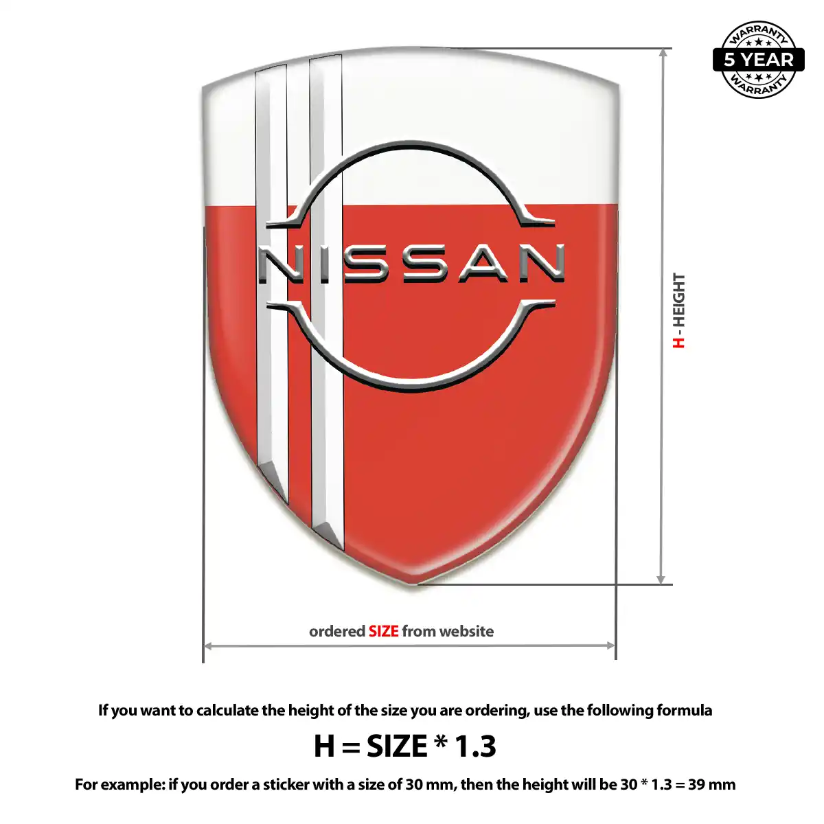 Nissan 3D Badge Sticker Street Tuning