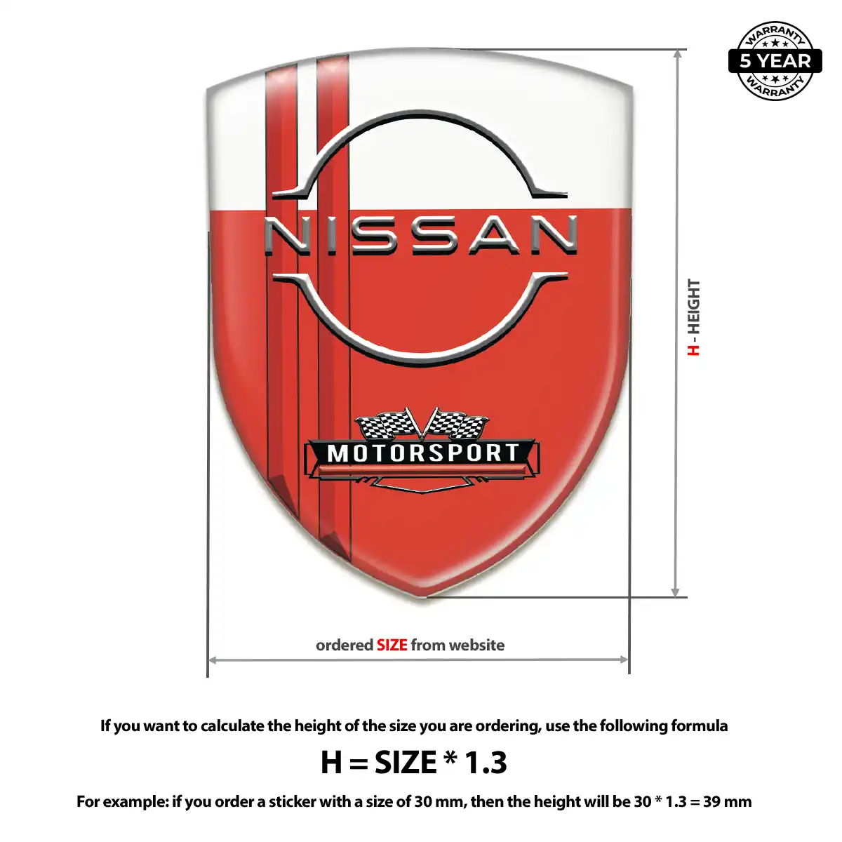 Nissan 3D Badge Sticker Superior Craft
