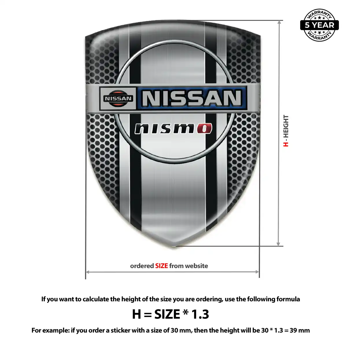 Nissan 3D Domed Sticker Deluxe Edition