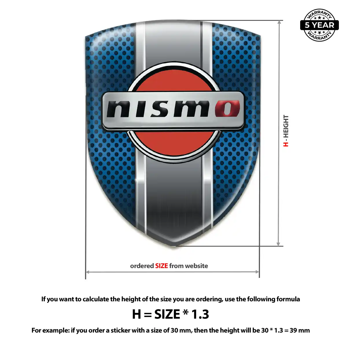 Nissan 3D Domed Sticker Elite Edition