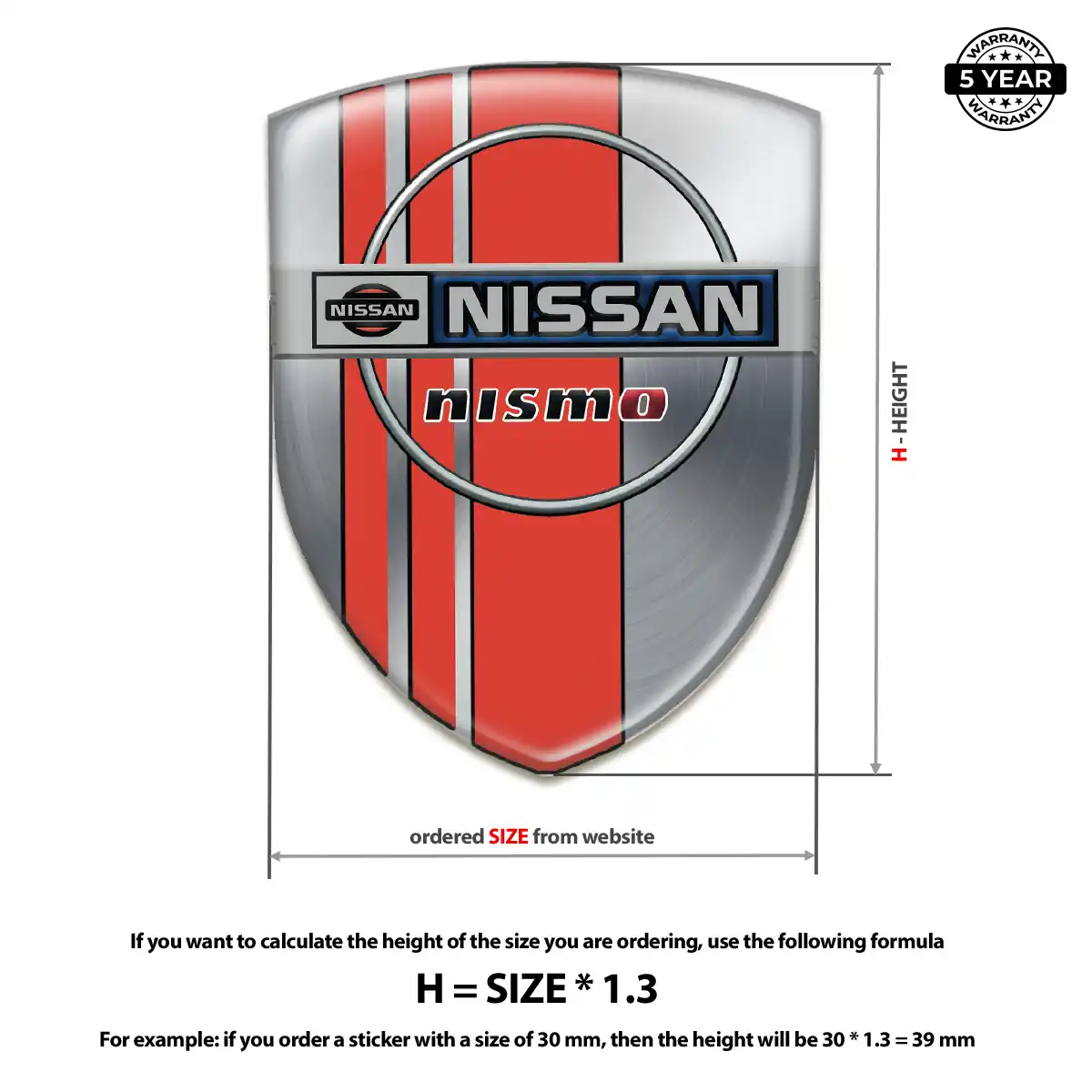 Nissan 3D Domed Sticker Elite Finish
