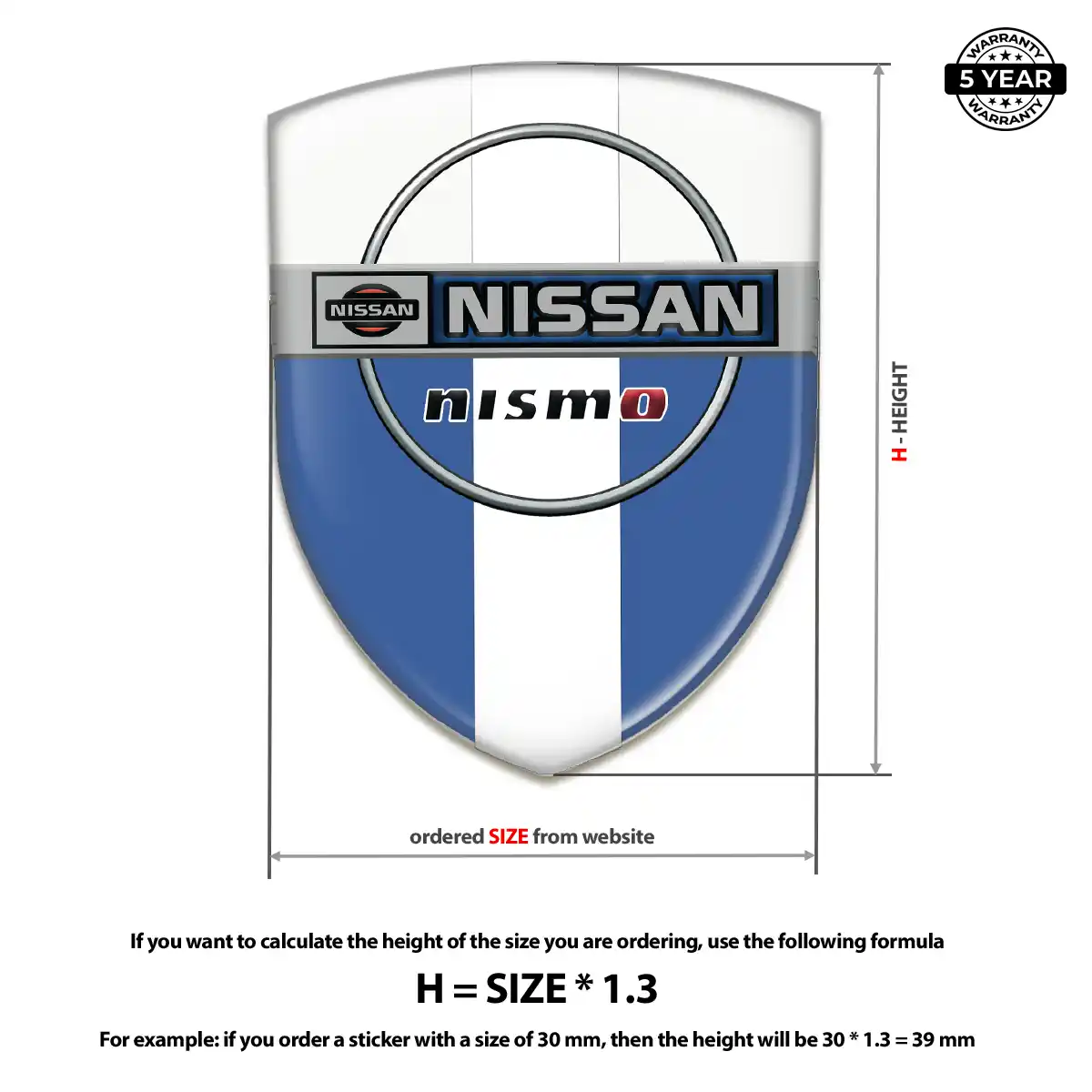 Nissan 3D Domed Sticker Performance Style