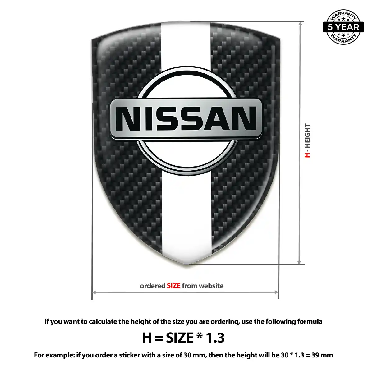 Nissan 3D Domed Sticker Premium Dome