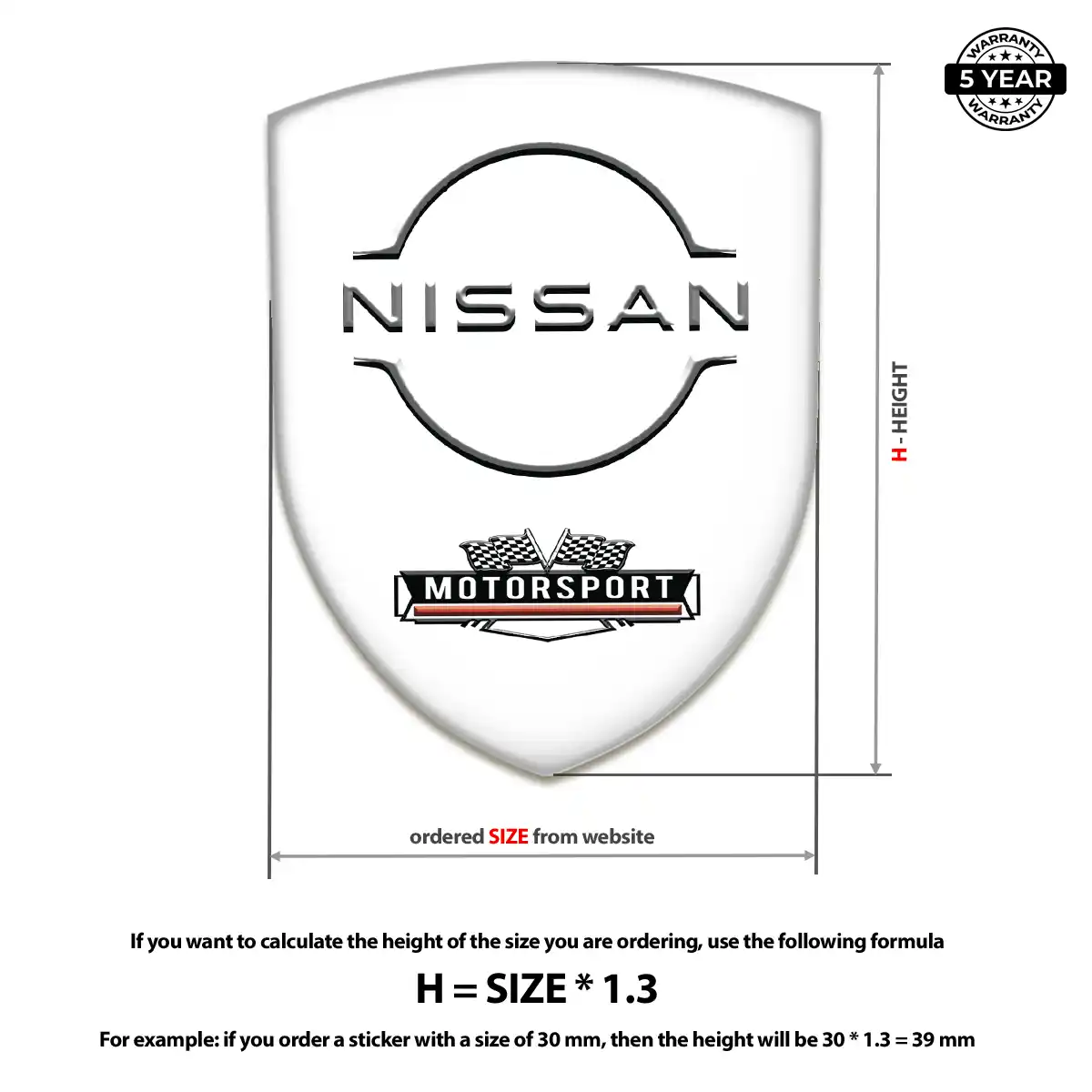 Nissan 3D Domed Sticker Prestige Line
